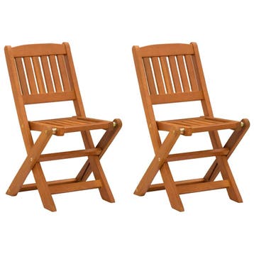 vidaXL Kinderklapstoelen, 2 stuks, van massief, Verzenden, Nieuw, Hout