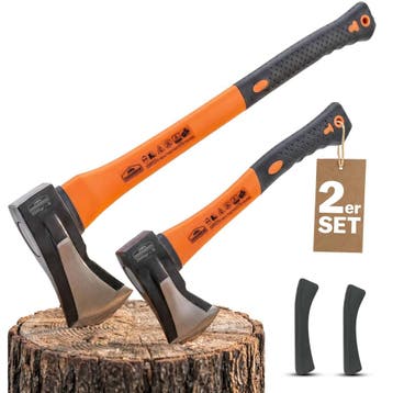 Kliefhamer en Hakbijl Set van 2 Zwart Oranje Staal, Tuin en Terras, Verzenden, Nieuw
