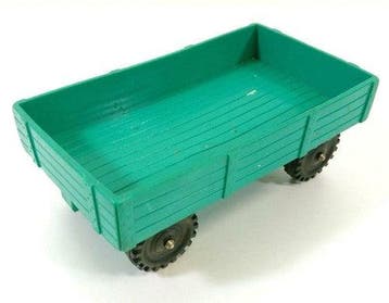 Vintage Wildebras rubberen tractor trailer, groen, Verzenden, Gebruikt