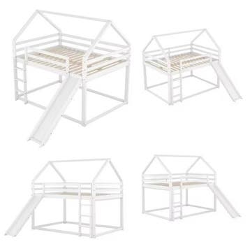 Stapelbed 140x200 cm met Glijbaan en Ladder voor Kinderen, Verzenden, Nieuw