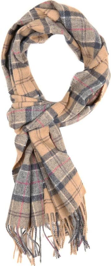 Barbour Sjaal Tartan Lamswol Beige maat one size Heren, Verzenden, Nieuw, Barbour