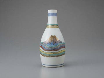 Kutani Ware Ceramic Tokkuri (Sake Flask) by Living Master