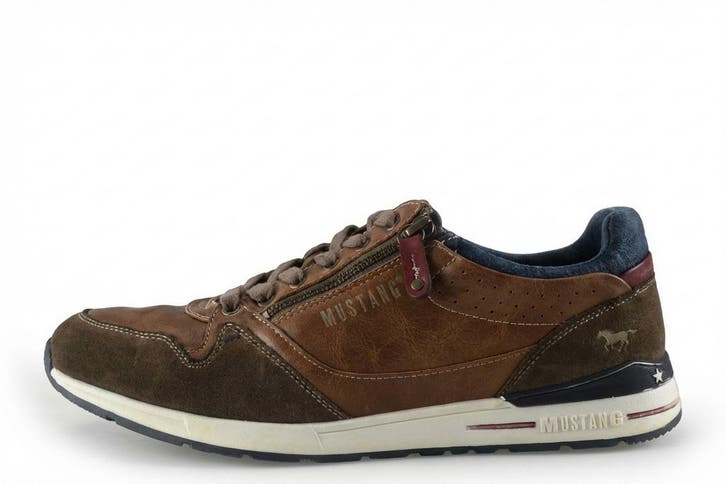 Mustang Sneakers in maat 44 Bruin, Kleding | Heren, Schoenen, Bruin, Zo goed als nieuw, Sneakers of Gympen, Verzenden