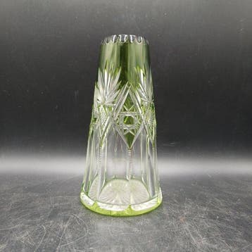 Val Saint Lambert - Vaas - Kristal - Lichtgroene vaas