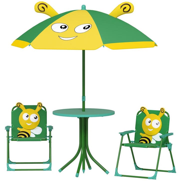 TRUUSK 4-delige Set Kindertuinmeubilair - 2 Klapstoelen - In, Kinderen en Baby's, Kinderkleding | Kinder-zwemkleding, Nieuw, Verzenden