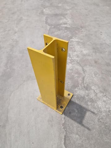 Stellingbescherming - stutbalk 40cm hoog geel, gebruikt -, Ophalen of Verzenden