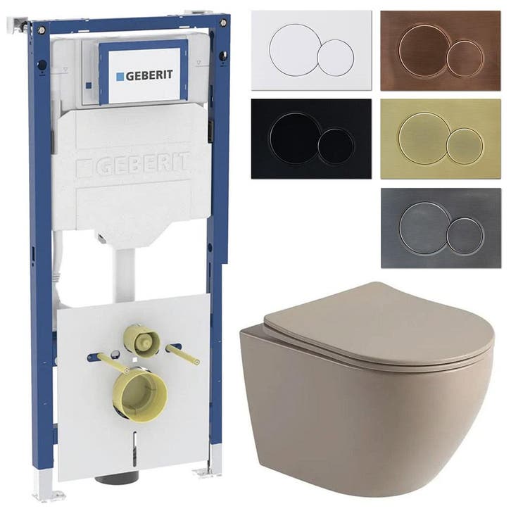 Geberit UP320 Sigma 12 inbouwreservoir met randloos zand bei, Doe-het-zelf en Verbouw, Sanitair, Nieuw, Verzenden