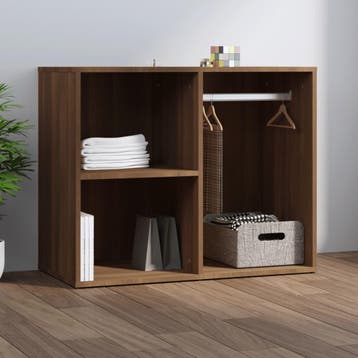 vidaXL Kledingkast 80x40x65 cm bewerkt hout bruin eikenkleur, Verzenden, Nieuw