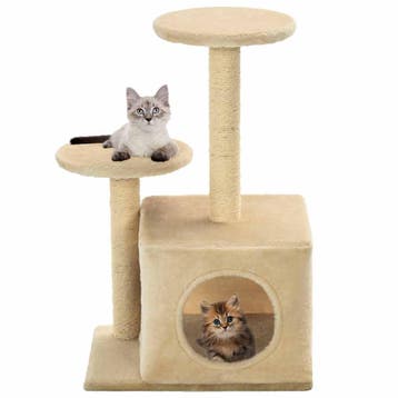 vidaXL Kattenkrabpaal met sisal krabpalen 60 cm beige, Dieren en Toebehoren, Verzenden, Nieuw
