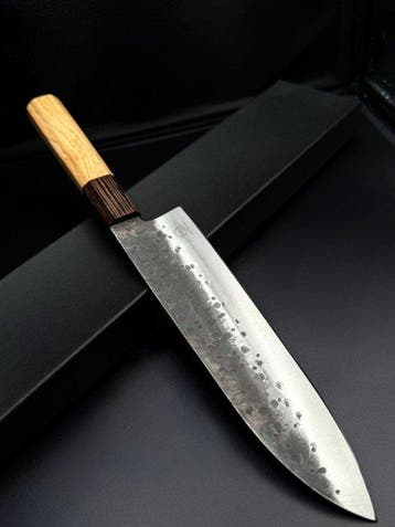 Keukenmes - Japanse stijl. Handgemaakte keukenmes.