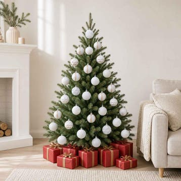vidaXL Kerstballen set 36 st Wit 6 cm Polystyreen, Verzenden, Nieuw