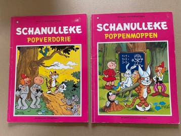 Willy Vandersteen 2X Schanulleke Poppenmoppen - Popverdorie, Verzamelen, Verzenden, Suske en Wiske, Gebruikt, Boek of Spel
