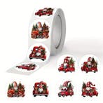 Sluitstickers kerstetiketten kerststickers rode truck &, Hobby en Vrije tijd, Knutselen, Ophalen of Verzenden, Nieuw