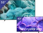 Samsung 55 inch QLED TV + Samsung 43 inch UHD TV, Nieuw