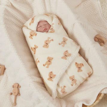 Luxe Baby Swaddle Deken - Warm Fluwelen & Lamswol Fleece - Z, Verzenden, Nieuw