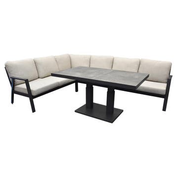 Barolo hoek dining loungeset 4 delig aluminium verstelbare, Ophalen of Verzenden, Nieuw, Aluminium