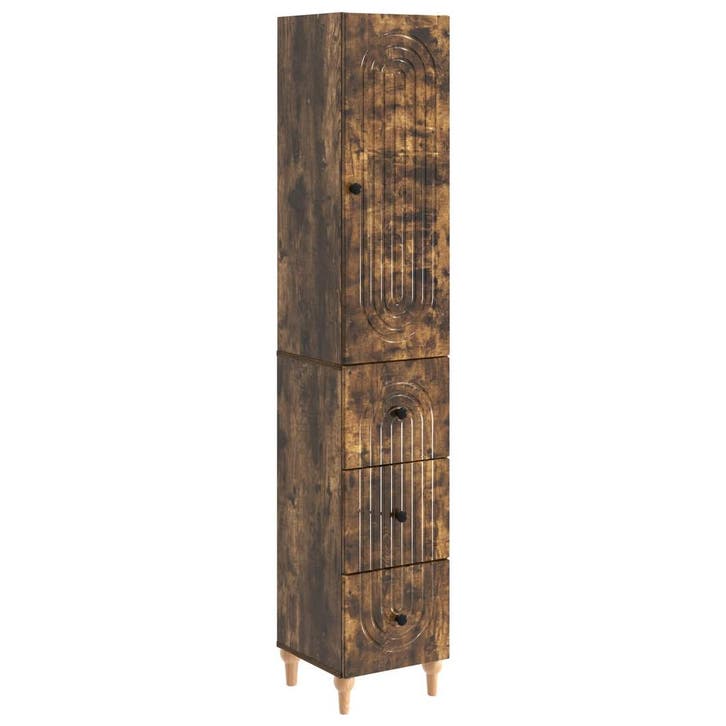 vidaXL Kastenset 2 pcs 33 x 34,5 x 90 cm Bewerkt hout, Huis en Inrichting, Overige Huis en Inrichting, Nieuw, Verzenden
