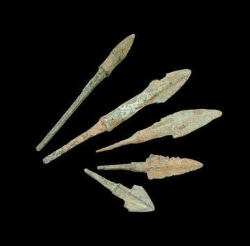 Bronstijd Brons Pijlpunten - 102 mm (Zonder minimumprijs), Antiek en Kunst