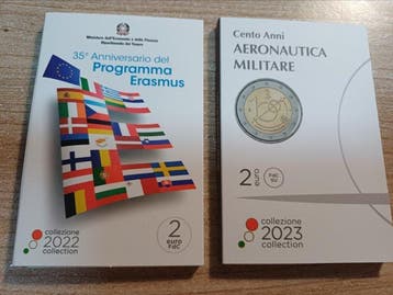 Italië. 2 Euro 2022/2023 Erasmus + Aeronautica Militare