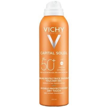 Vichy Capital Soleil Invisible Protective Mist SPF50 - 200ml, Ophalen of Verzenden, Nieuw, Overige typen