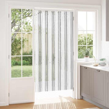 vidaXL Insecten Gordijn Chenille Lichtgrijs en wit. 100 x, Verzenden, Nieuw