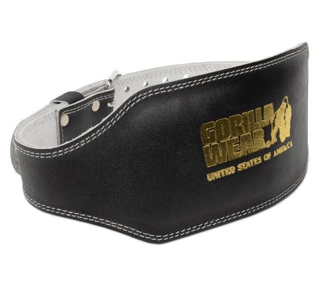 Gorilla Wear 6 Inch Leren Halterriem Krachttraining, Sport en Fitness, Fitnessmaterialen, Zo goed als nieuw, Ophalen of Verzenden