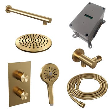 Brauer Gold Edition Thermostatische Regendoucheset Inbouw -, Ophalen of Verzenden, Nieuw