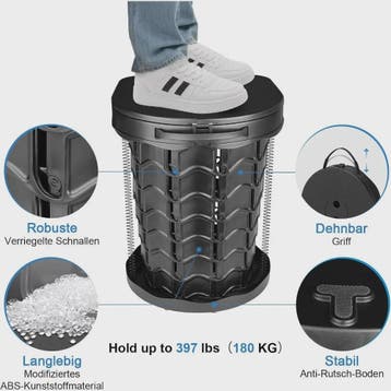 Draagbaar Toilet met Deksel - 180kg Draagvermogen | Ideaal v, Verzenden, Nieuw