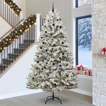 vidaXL Kunstkerstboom 300 cm 300 LEDs Warmwit PVC en staal, Verzenden, Nieuw