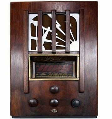Fedha - Vintage French Wooden Tabletop Radio Receiver Radio