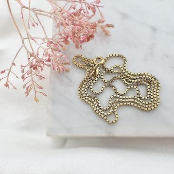 Gouden Venetiaanse schakelketting, Ophalen of Verzenden, Gebruikt, Overige kleuren, Goud