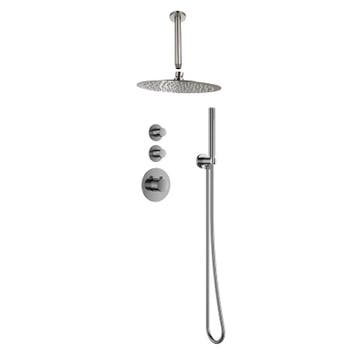 Sani Royal Pro Inbouw Regendouche Gun Metal Geborsteld, Nieuw