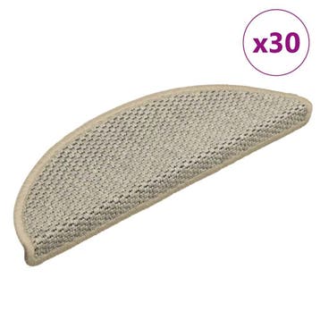vidaXL Trapmatten zelfklevend Sisal-Look 30 st 56x17x3 cm, Verzenden, Nieuw