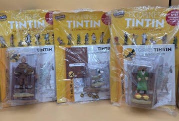 Hergé Moulinsart - Speelgoed Figurine Tintin n°65 61 et 57, Nieuw
