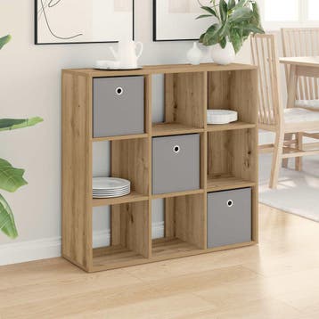 vidaXL Dressoir Artisan Eiken 88,5 x 29 x 84,5 cm, Huis en Inrichting, Kasten | Dressoirs, Verzenden, Nieuw, 50 tot 100 cm, 25 tot 50 cm