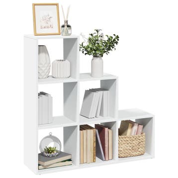 vidaXL Kamerverdeler Boekenkast 3-laags Wit 99x29x99 cm, Minder dan 50 cm, Verzenden, Nieuw, Minder dan 100 cm