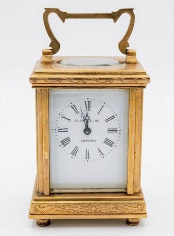 Rijtuigklok - Elliott & Son - Antiek Messing - 1850-1900 -