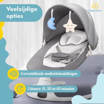 HeppieBabie Elektrische Wipstoel - Muziek en Swing Opties -, Ophalen of Verzenden, Zo goed als nieuw