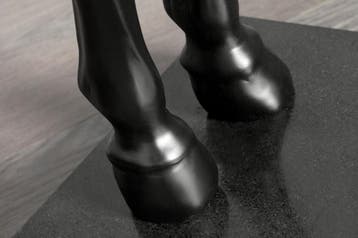 Vloerlamp BLACK BEAUTY 130cm zwart paard - 6530082, Ophalen of Verzenden, Nieuw