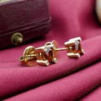 Bron Jewelry gouden oorbellen met citrien en diamanten; 0..., Gebruikt, Overige kleuren, Ophalen of Verzenden, Met edelsteen