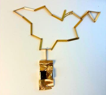 Lapponia - Ketting met hanger - 14 karaat Geel goud Quartz -