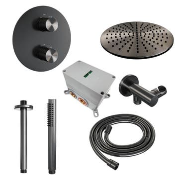 Brauer Gunmetal Carving Thermostatische Regendoucheset, Ophalen of Verzenden, Nieuw