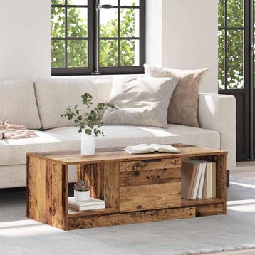 vidaXL Salontafel Oud Hout 102 x 50 x 36cm Bewerkt hout, Verzenden, Nieuw, Overige houtsoorten, 50 tot 100 cm