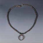 Oud-Romeins Zilver Hanger aan zware ketting