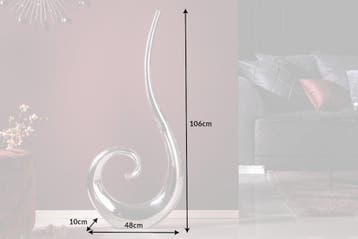 Moderne vaas WAVE XL 106cm zilver aluminium gepolijst, Huis en Inrichting, Woonaccessoires | Vazen, Ophalen of Verzenden, Nieuw