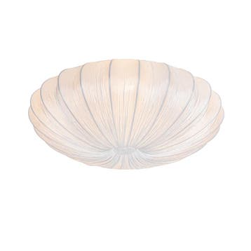 Japandi plafondlamp wit zijden 60cm 5-lichts - Plu, Verzenden, Nieuw