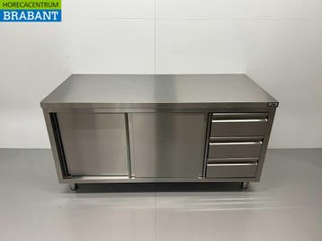 RVS Werkkast Kast Werktafel Premium-line 2 schuifdeuren en 3, Ophalen of Verzenden, Nieuw in verpakking