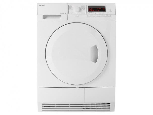 John Lewis Jltdh18 - Warmtepompdroger - 7 kg - 66 dB -, Witgoed en Apparatuur, Wasdrogers, Zo goed als nieuw, Voorlader, 85 tot 90 cm