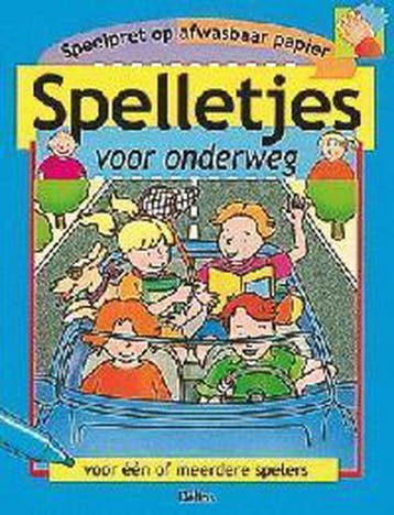 Speelpret op afwasbaar papier - Spelletjes voor onderweg, Boeken, Verzenden, Zo goed als nieuw