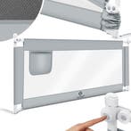 Bedhekje - 150 cm - Bedrand - Bedrail - Bedrek - Lichtgrijs, Kinderen en Baby's, Kinderkamer | Bedden, Verzenden, Zo goed als nieuw